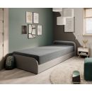 Кровать Eltap Parys GR одноместная 80x190см, с матрасом, серого цвета (BE-PA-RT-GR-21SA)