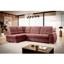 Eltap Sado Lux Corner Pull-Out Sofa 192x272x95cm, Pink (CO-SAD-LT-24LU)