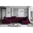 Eltap Escada MatVelvet Corner Pull-Out Sofa 200x330x98cm Violet (Esc_47)