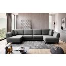 Eltap Larco Flores Corner Pull-Out Sofa 191x362x90cm, Grey (CO-LA-04FL)