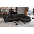 Eltap Larde Vero Corner Pull-Out Sofa 191x276x90cm, Grey (CO-LAR-RT-05VER)