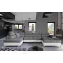 Eltap Eduardo Sawana/Soft Pull-Out Corner Sofa 60x345x90cm, Grey (Edr_23)