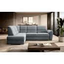 Eltap Siber Velvetmat Corner Pull-Out Sofa 186x270x93cm, Grey (CO-SIB-LT-04VE)