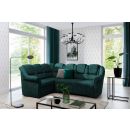 Eltap Lord II Dora Corner Pull-Out Sofa 190x243x105cm, Green (LII_093)