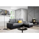 Stūra Dīvāns Izvelkams Eltap Lusso Omega/Soft 160x245x90cm, Pelēks (Ls17)