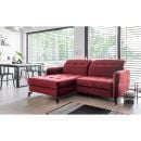 Eltap Lorelle Rivera Corner Pull-Out Sofa 160x225x105cm, Red (Lore_74)