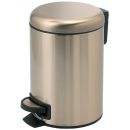 Gedy Potty Bathroom Waste Bin (Trash Can) with Pedal, 5L, Gold (3309-87)