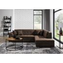 Eltap Pieretta Poco Corner Pull-Out Sofa 205x260x80cm, Brown (Prt_114)