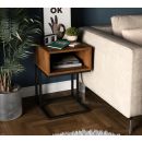 Eltap Avorio Nightstand 40x40x60cm, Brown/Black (SF-AVO-STNO40)