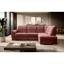 Eltap Siber Lux Corner Pull-Out Sofa 186x270x93cm, Pink (CO-SIB-RT-24LU)