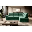 Eltap Siber Lux Corner Pull-Out Sofa 186x270x93cm, Green (CO-SIB-RT-35LU)