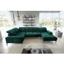 Eltap Neviro Cloud Corner Sofa 201x350x77cm, Green (CO-NEV-LT-35NU)