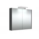 Raguvos Furniture 80 Wave Black Oak Mirror Cabinet (1405501) NEW