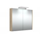 Raguvos Furniture 80 Wave Grey Oak Mirror Cabinet (1405510) NEW