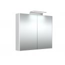 Raguvos Furniture 80 Wave Glossy White Mirror Cabinet (1405511) NEW