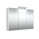 Raguvos Furniture 100 Wave Mirrored Cabinet White Glossy (1405711) NEW