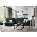 Eltap Siber Loco Corner Pull-Out Sofa 186x270x93cm, Green (CO-SIB-LT-35LO)