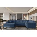 Eltap Montez Gojo Corner Pull-Out Sofa 180x340x93cm, Blue (CO-MON-LT-40GO)