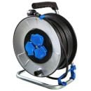 Schwabe Extension Cable Reel Metal 285mm with 3 Sockets (3x2.5 H07RN-F) IP44