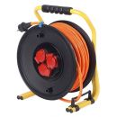 Schwabe Extension Cable Reel +320mm with 3 sockets 40m (3x2.5 H07BQ-F) orange IP44 (-40 / +90)