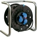 Schwabe Extension Cable Reel Square 290mm with 3 Sockets 40m (3x1.5 H07RN-F) IP44