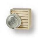 Ensto ceiling light for sauna with wooden grating AVH11.2 60W E27, IP44, white