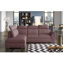 Eltap Loreto Solar Corner Pull-Out Sofa 60x260x102cm, Pink (Lor_78)