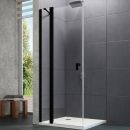Душевые двери Huppe Design Pure 100 см прозрачные, черного цвета (8P0706123322)