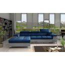 Eltap Ricardo Monolith/Monolith Corner Pull-Out Sofa 60x280x90cm, Blue (Ric_48)