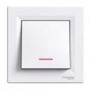 Schneider Electric flush-mounted (on/off) push button with frame and indicator light Asfora