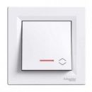 Schneider Electric Asfora 2-way switch with frame and indicator light