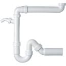 Franke kitchen sink waste kit with overflow, 1 1/2x50mm extension, white, 112.0006.412