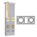 Schiedel Rondo Plus Ceramic Double Wall Flue - Chimney with Ventilation (32x72cm) D160 - 160mm 7m