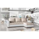 Eltap Newark Dora/Soft Corner Pull-Out Sofa 57x237x90cm, Pink (Na20)