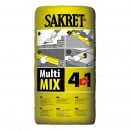 Sakret MultiMIX 4в1 Универсальный цементно-известковый раствор для кладки, штукатурки, выравнивания пола 25кг