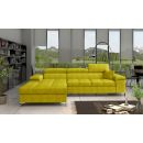 Eltap Ricardo Omega Corner Pull-Out Sofa 60x280x90cm, Yellow (Ric_09)