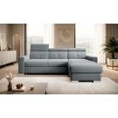 Eltap Fresia Velvetmat Corner Pull-Out Sofa 176x247x104cm, Grey (CO-FR-RT-04VE)