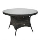 Дачный стол Home4You из искусственного ротанга, 120x120x76см, коричневый (11977)