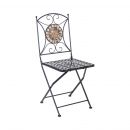 Home4You Garden Chair MOSAIC 36x36xH93cm, foldable, black (38665)