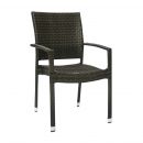Home4You Garden Chair WICKER-3 60xD49.5xH92.5cm, dark brown (1336)
