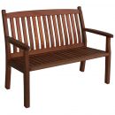 Home4You Garden Bench WINDSOR 116x64x95cm, wood: meranti, oiled (07093)