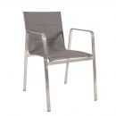 Home4You Garden Chair BEVERLY 54.5x66xH82cm, Grey (21194)