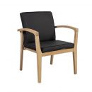Home4You Garden Chair ROYAL 64x65xH90cm, wood / fabric, grey (13258)