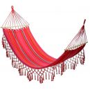 Home4You Cradle ROMANCE 200x100cm, cotton, striped red (12978)