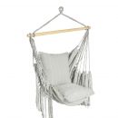 Home4You Garden Swing Chair LAZY GREY 130x127cm, Cotton, Grey (20640)