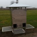 Smoked Meat Smokehouse - Dryer with Heat Insulation, Roof and Shelves 200L, 120x80x195cm, Stainless Steel