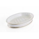 Soap dish, Olimpia, white/gold, OM11-87