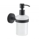 Gedy liquid soap dispenser with holder Eros, black, 2381-14