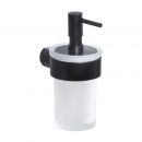 Gedy liquid soap dispenser with holder Pirenei, black, PI81-14
