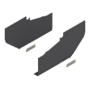BLUM AVENTOS HS Decorative Cover Set, Dark Grey (New) (20S8020 TGR)